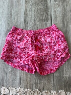Women's Pink Floral Print Shorts